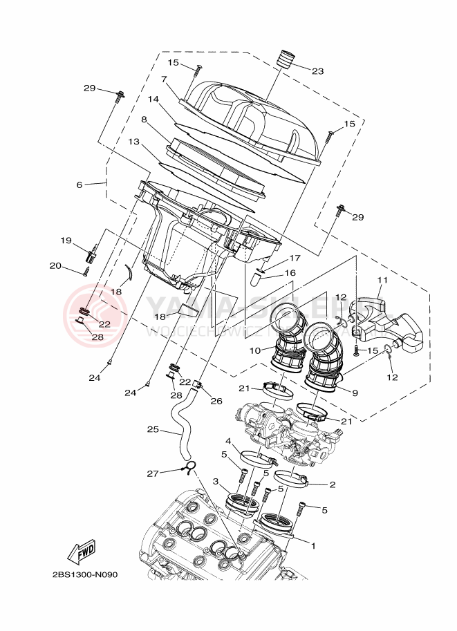 Schemat "Wtrysk paliwa" do Yamaha XT1200ZE