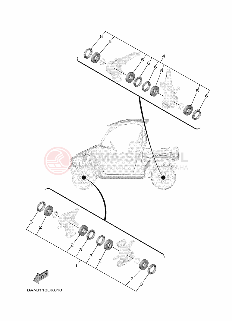 Schemat "ZESTAW CZĘŚCI KONSERWACYJNYCH" do Yamaha WOLVERINE X2 EPS R-SPEC