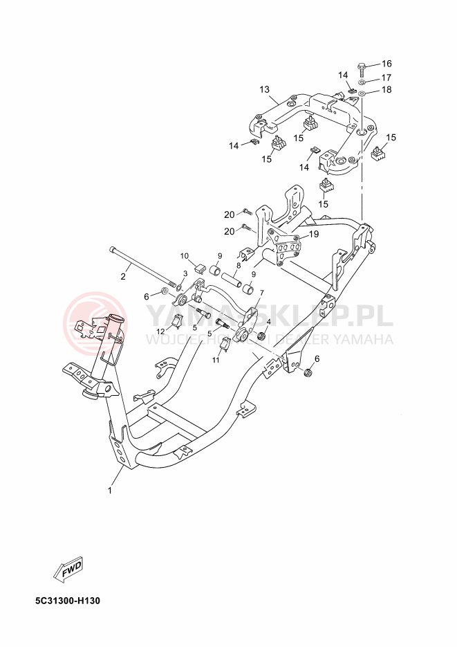 Schemat "rama" do Yamaha NEOS