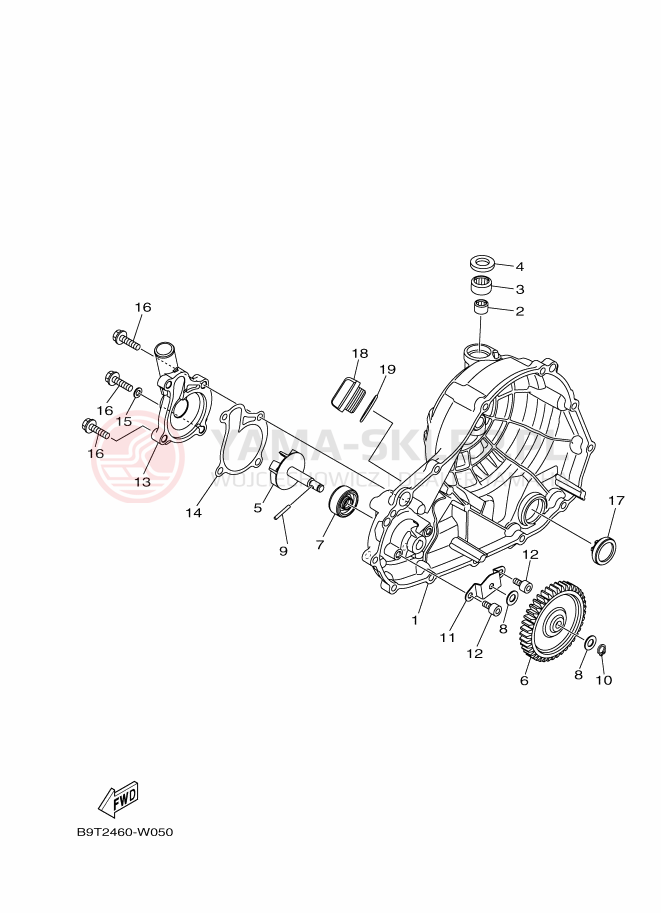 Schemat "Pompa wody" do Yamaha MT-03