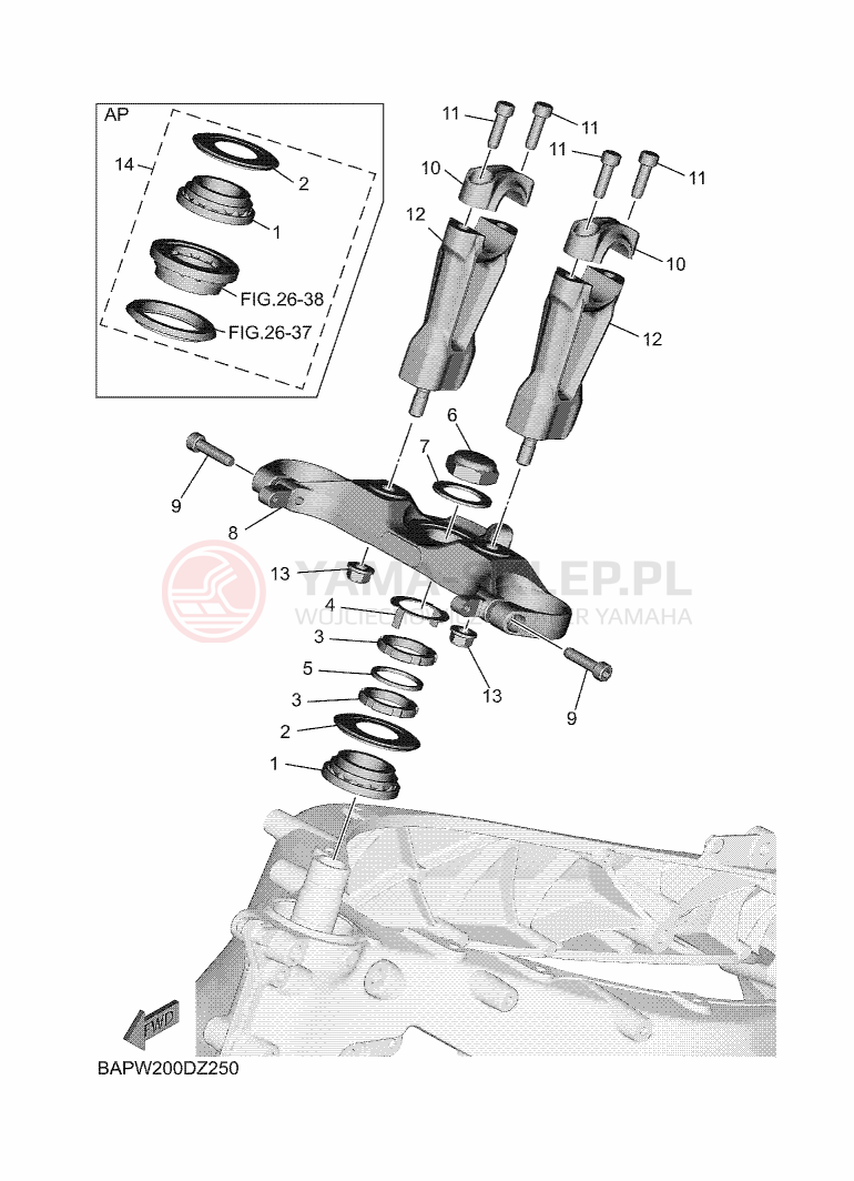 Schemat "Półki zawieszenia" do Yamaha TRACER 9 GT