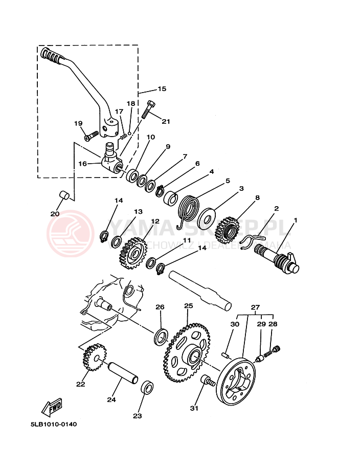 Schemat "rozrusznik" do Yamaha TW200E TW200R