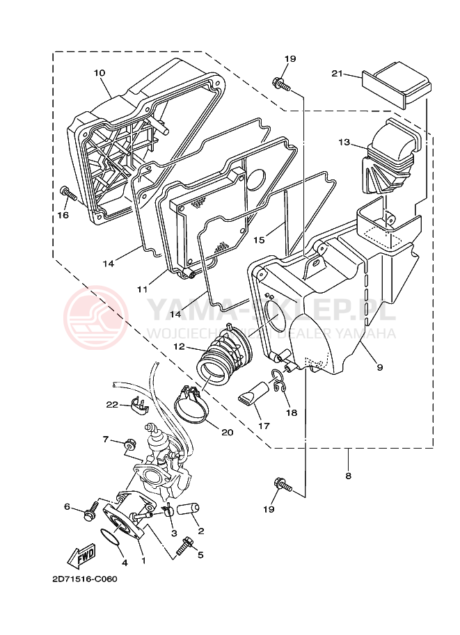 Schemat "Wtrysk paliwa" do Yamaha YBR125