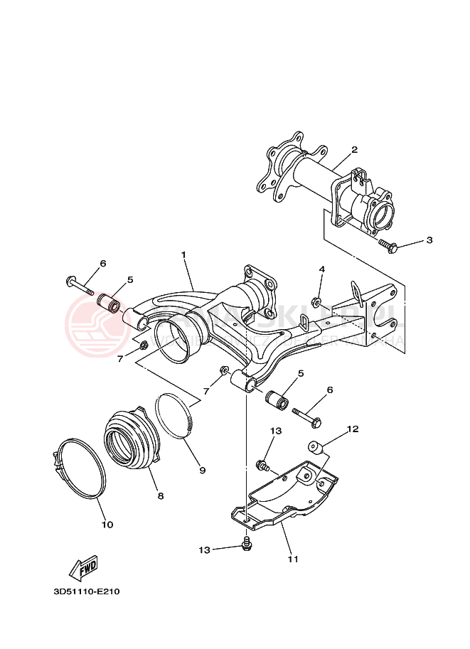Schemat "wahacz" do Yamaha WOLVERINE 2WD