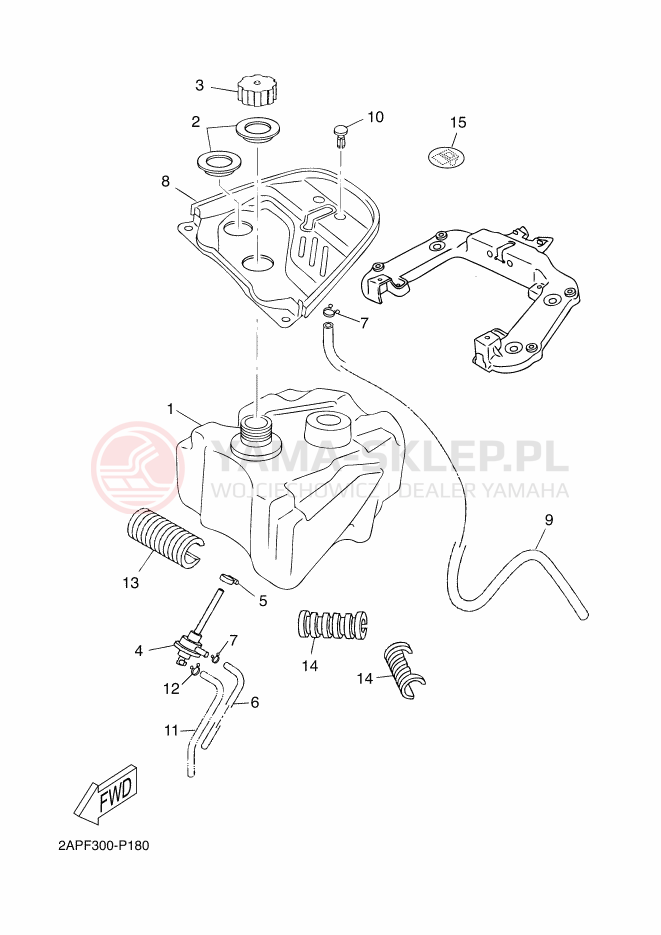 Schemat "zbiornik paliwa" do Yamaha NEOS
