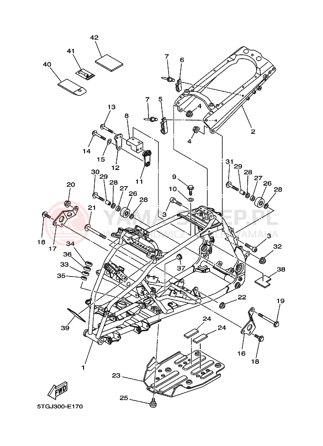 Schemat "rama" do Yamaha YFZ450
