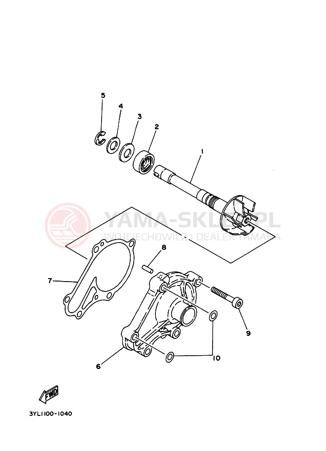 Schemat "Pompa wody" do Yamaha TZ250