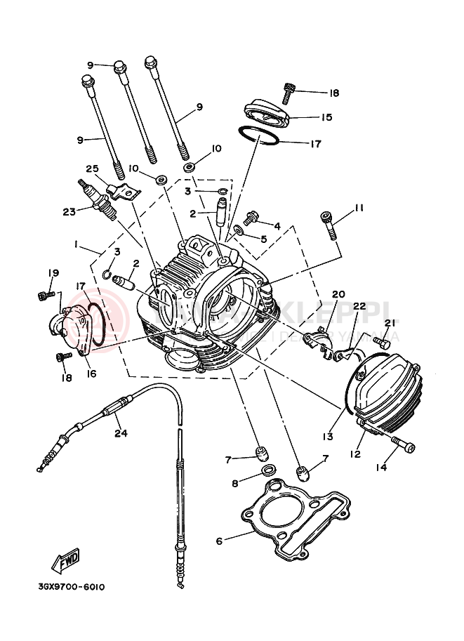 Schemat "głowica" do Yamaha AG200F
