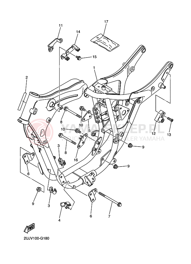 Schemat "rama" do Yamaha VIRAGO