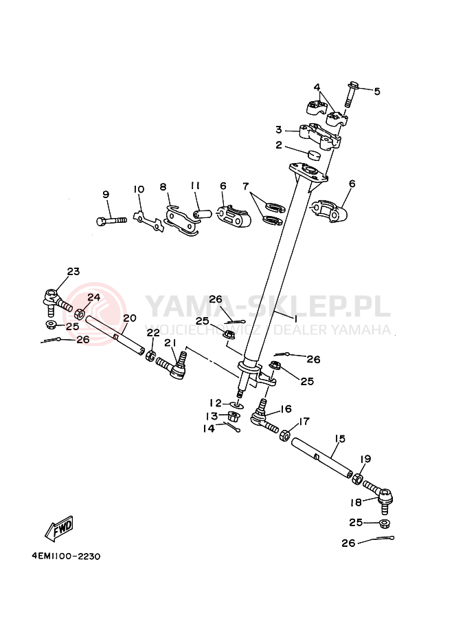 Schemat "Półki zawieszenia" do Yamaha YFM80
