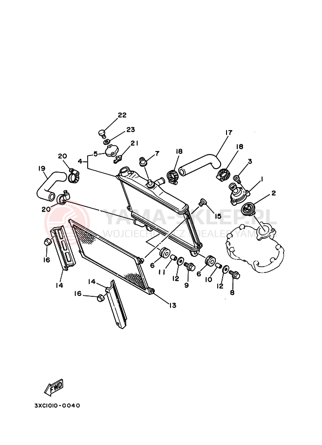 Schemat "Układ chlodzenia" do Yamaha R1-Z