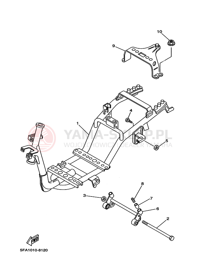 Schemat "Rama 1 (5FA1)" do Yamaha GRAND AXIS
