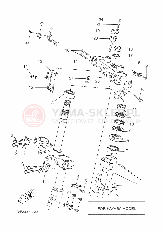 Schemat "KIEROWNICA 2" do Yamaha WR125R
