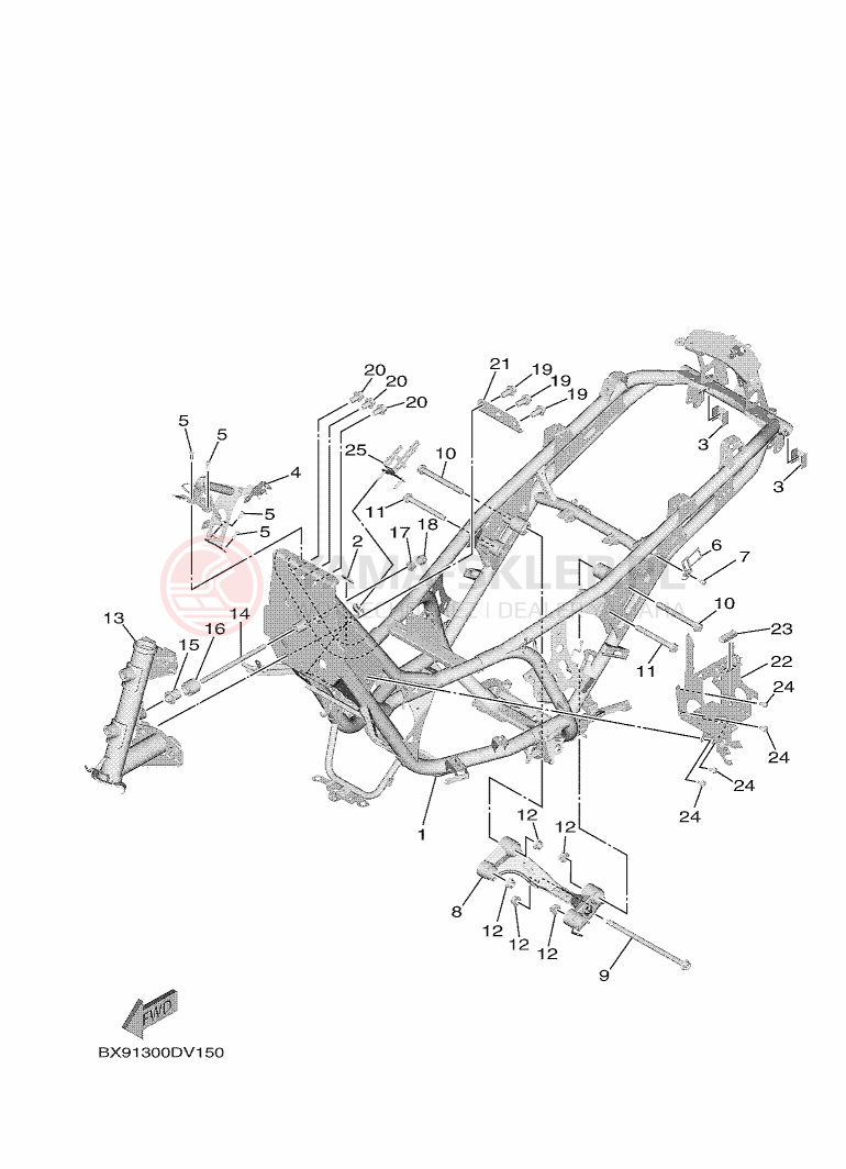 Schemat "rama" do Yamaha TRICITY 300