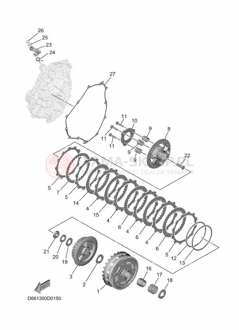 Schemat "sprzęgło" do Yamaha MT-07 35KW