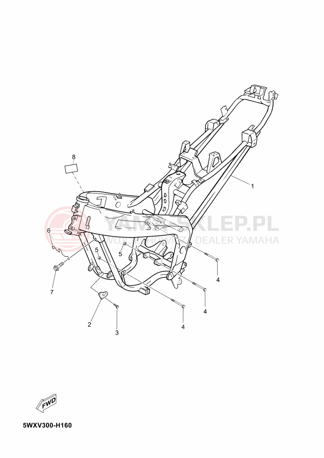 Schemat "rama" do Yamaha TZR50