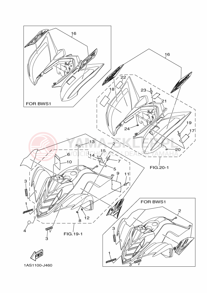 Schemat "naklejki" do Yamaha RAPTOR 700 SE