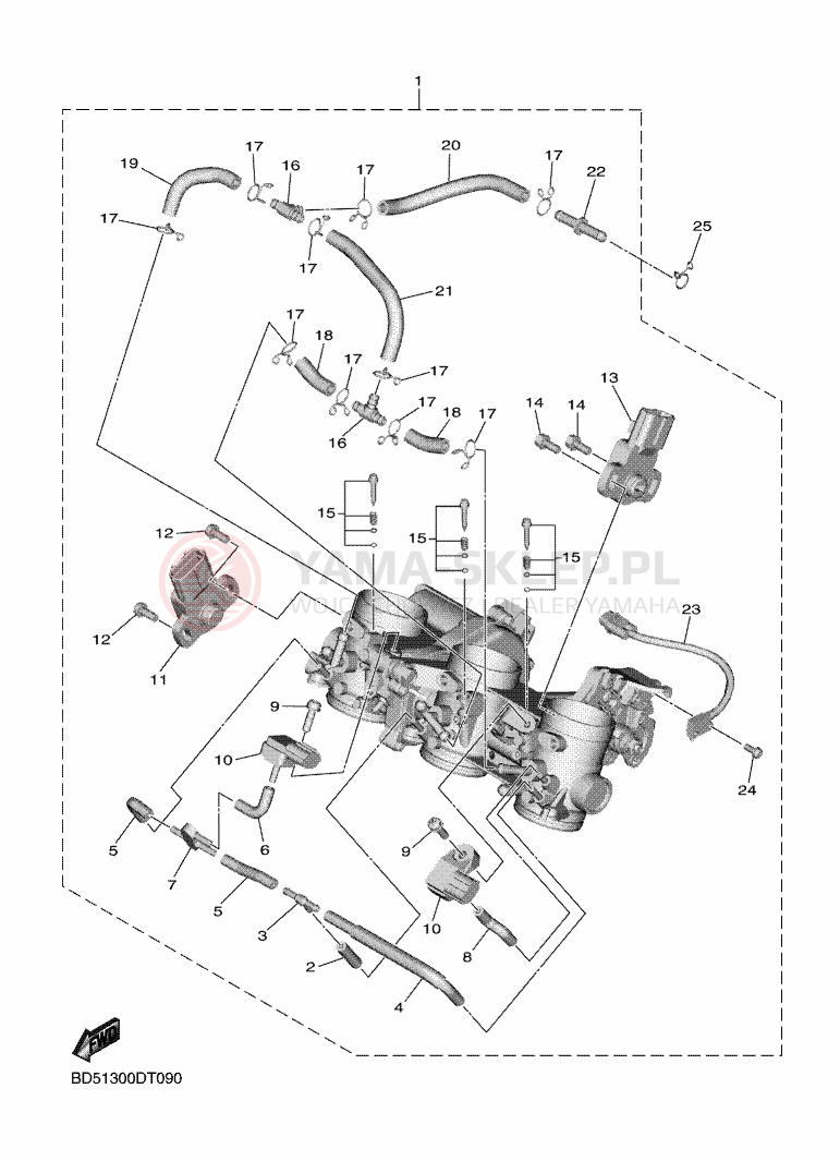 Schemat "Wtrysk paliwa" do Yamaha NIKEN