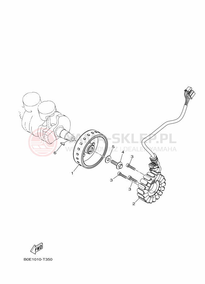 Schemat "prądnica" do Yamaha YZF-R3