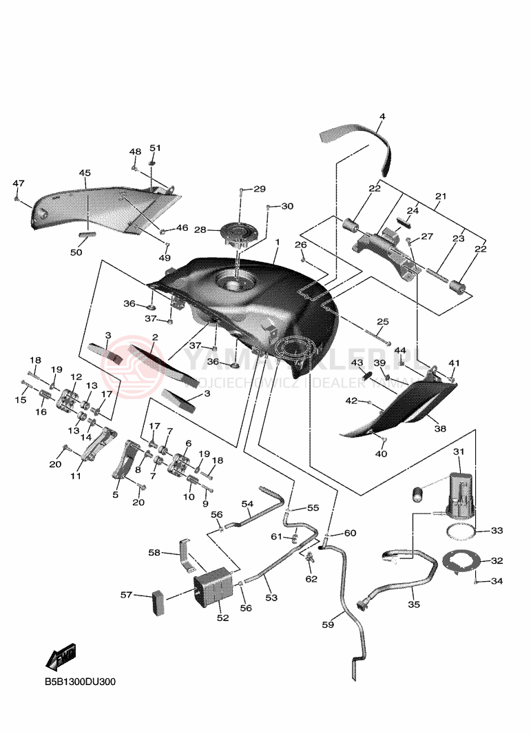 Schemat "zbiornik paliwa" do Yamaha NIKEN