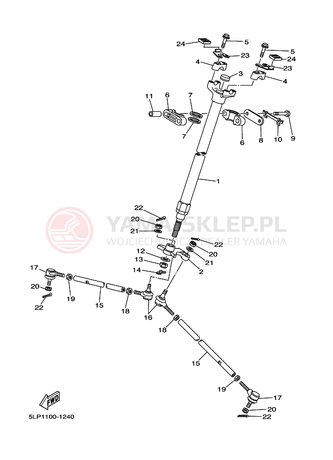 Schemat "Półki zawieszenia" do Yamaha RAPTOR 660