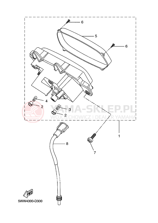 Schemat "licznik" do Yamaha BWS