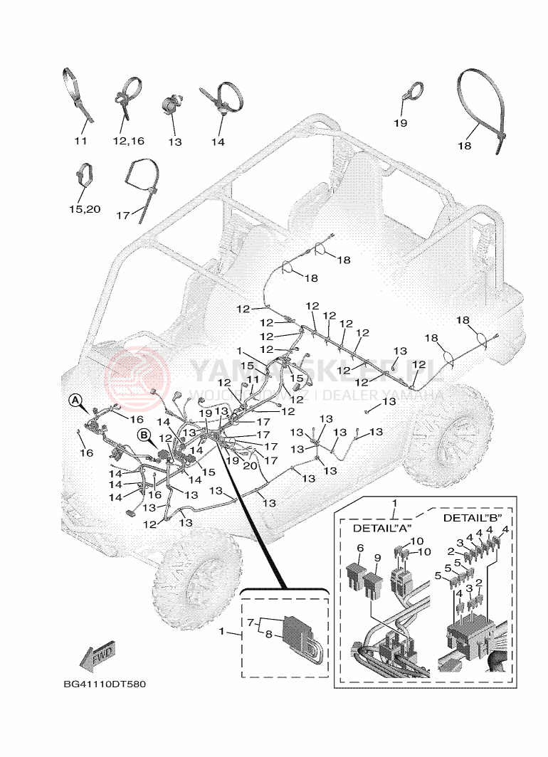 Schemat "układ elektryczny" do Yamaha YXF850ES
