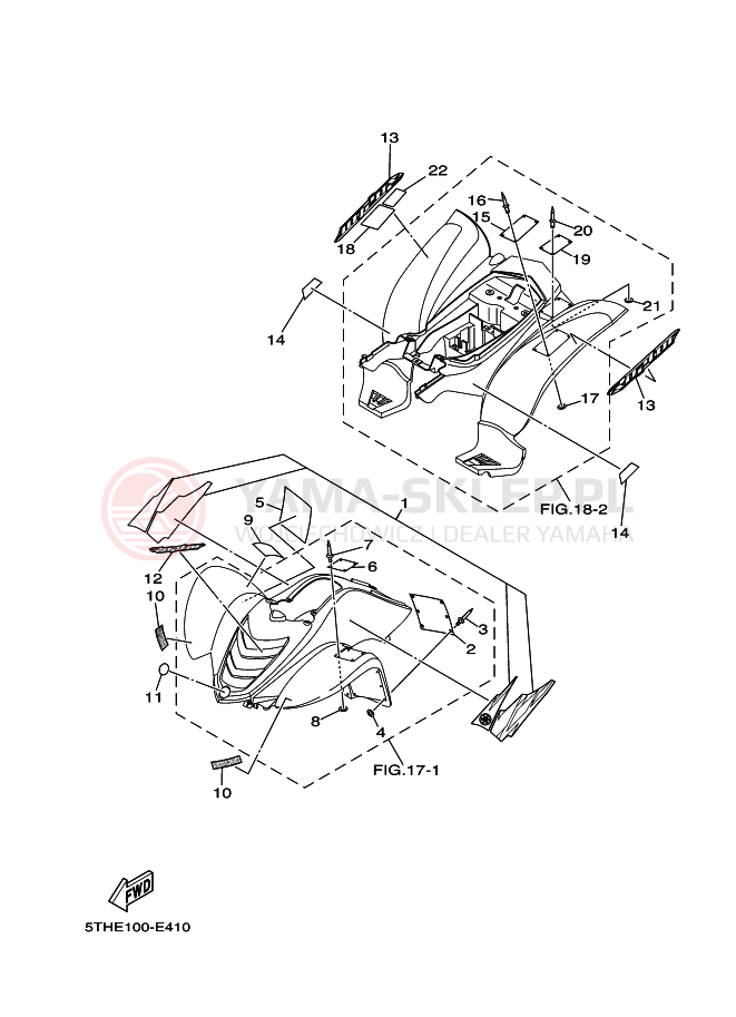 Schemat "naklejki" do Yamaha YFM80W