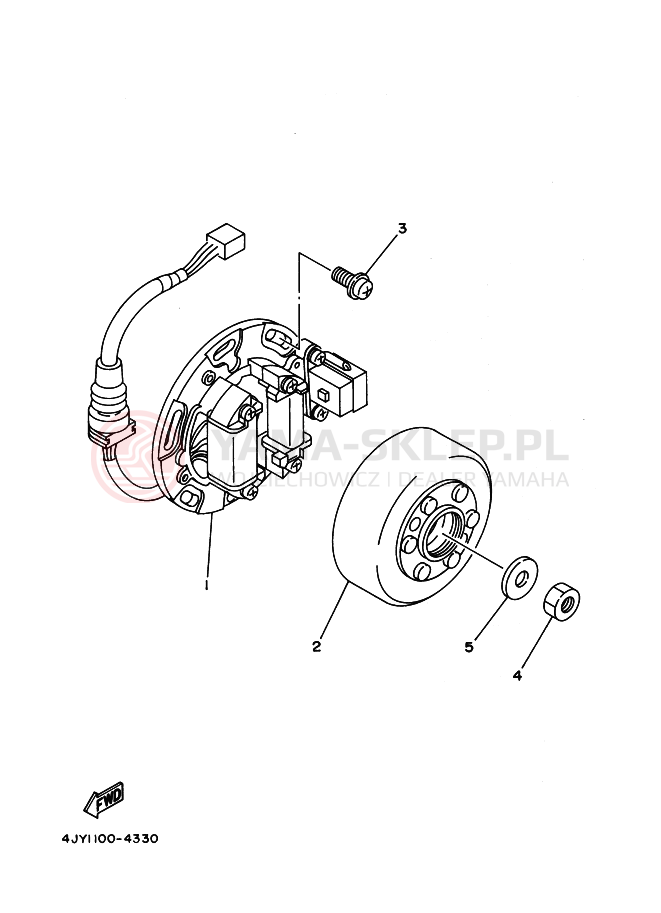 Schemat "prądnica" do Yamaha YZ125