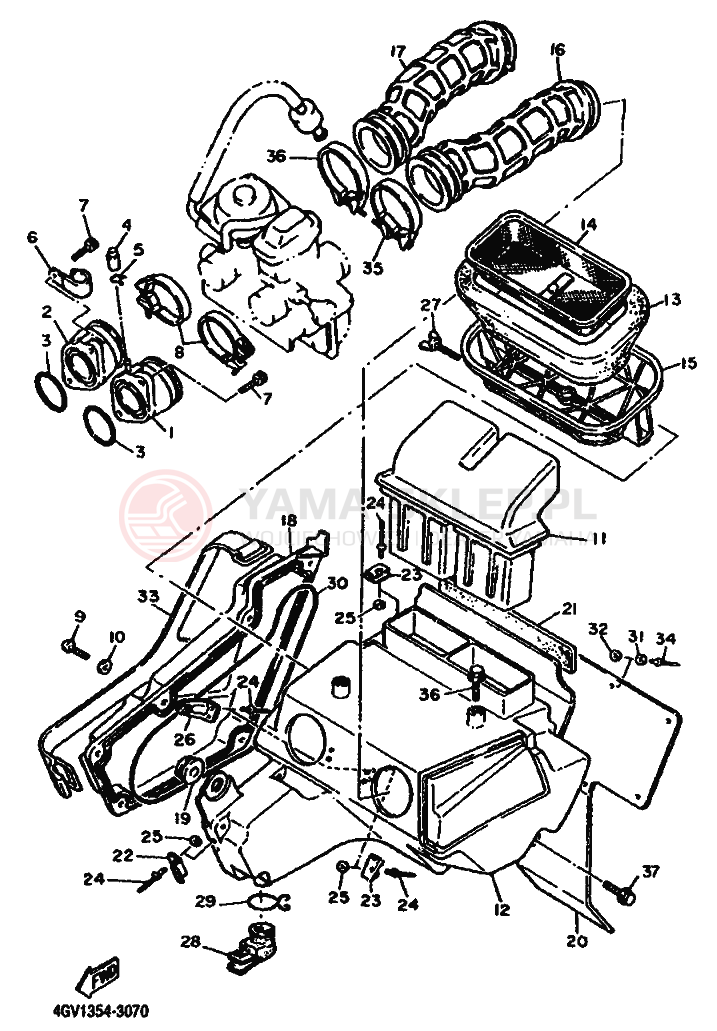 Schemat "Wtrysk paliwa" do Yamaha TT600S