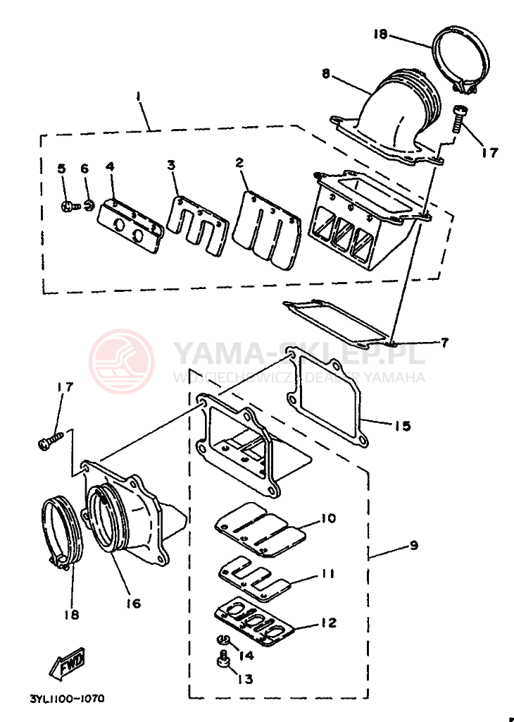 Schemat "Wtrysk paliwa" do Yamaha TZ250