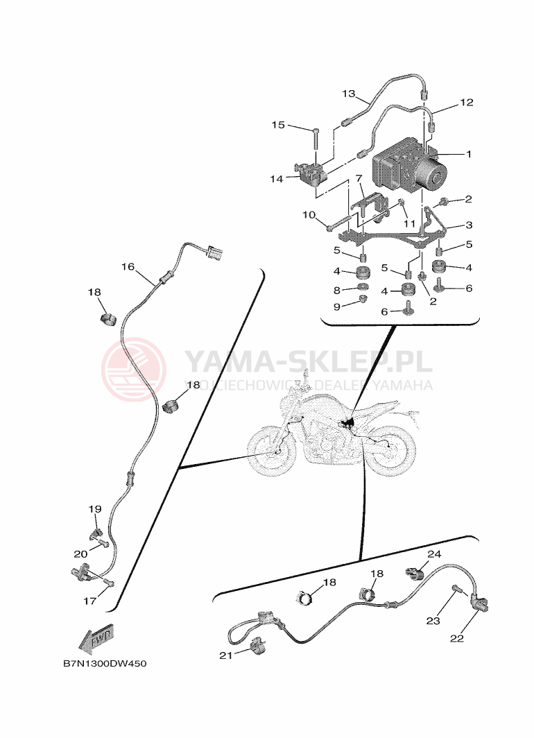 Schemat "układ elektryczny" do Yamaha MT-09
