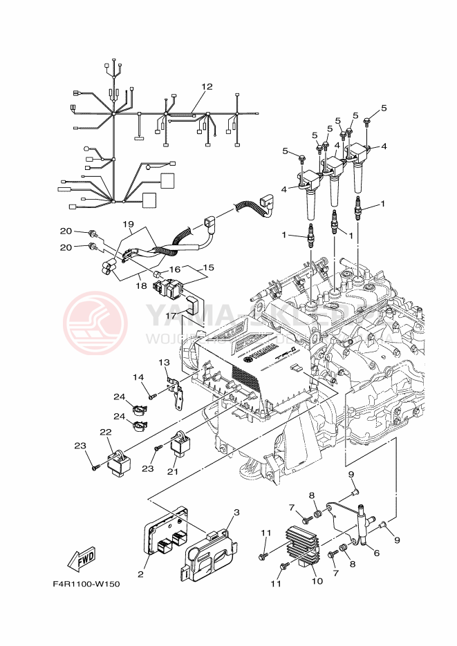 Schemat "układ elektryczny" do Yamaha SJ1050