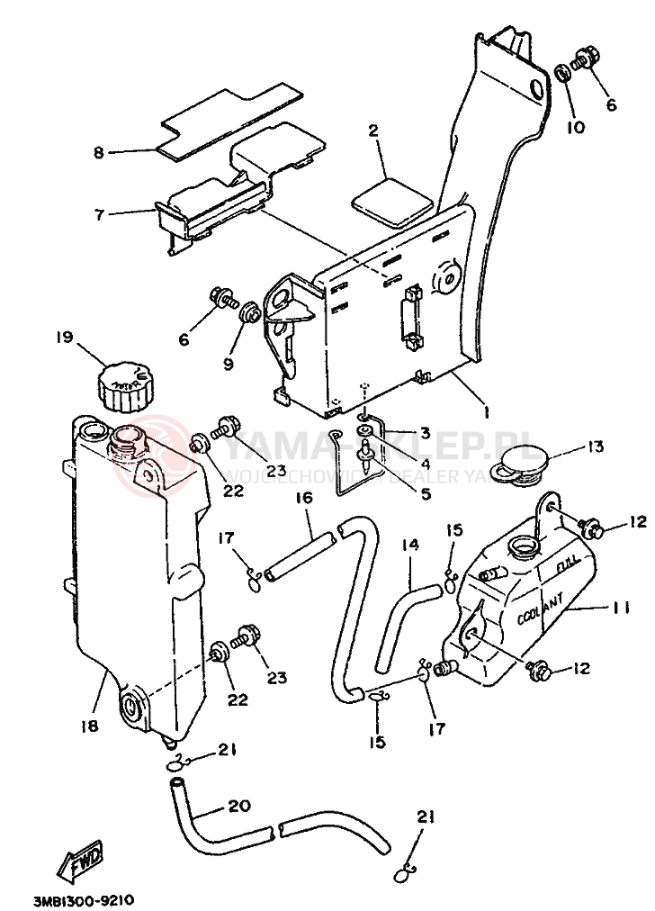Schemat "Miska olejowa" do Yamaha DT125RE