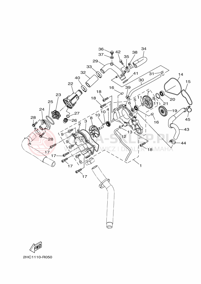 Schemat "Pompa wody" do Yamaha YXZ1000R SS