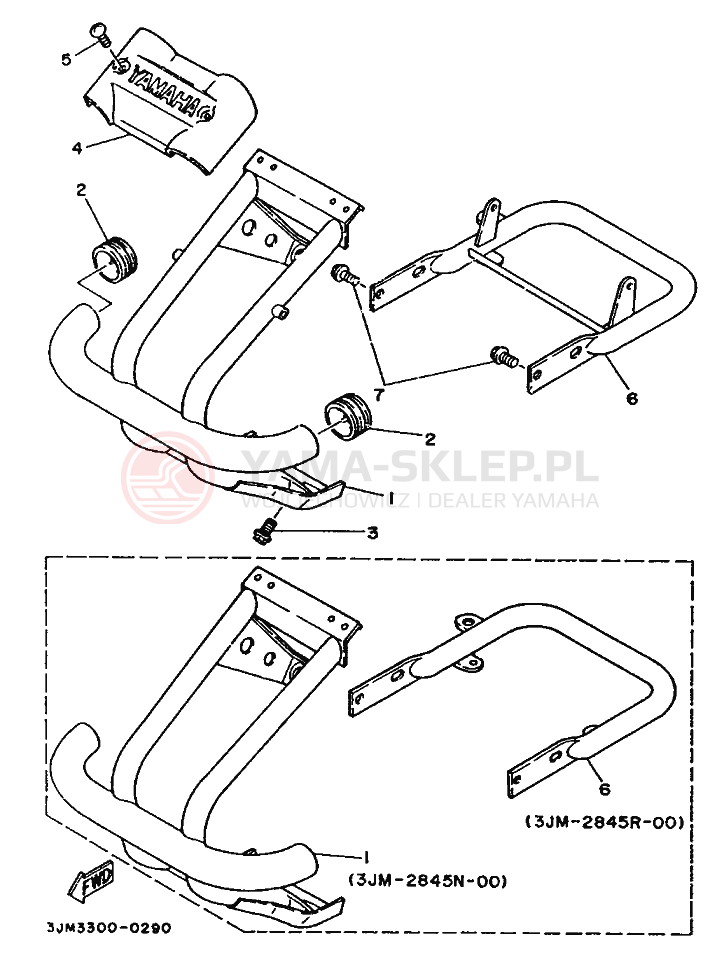 Schemat "RAMIĘ STERUJĄCE" do Yamaha BLASTER