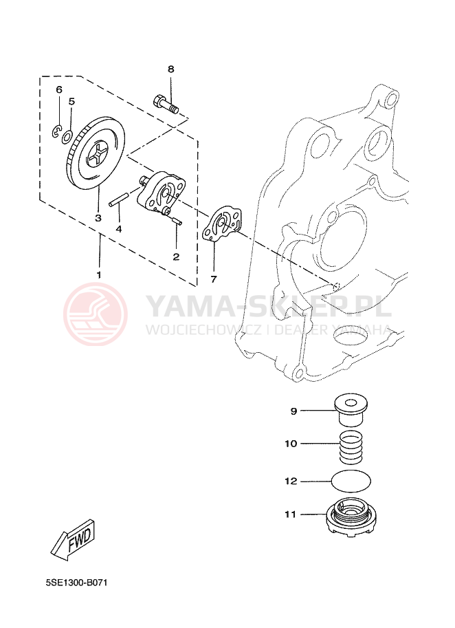 Schemat "Pompa olejowa" do Yamaha XCITY