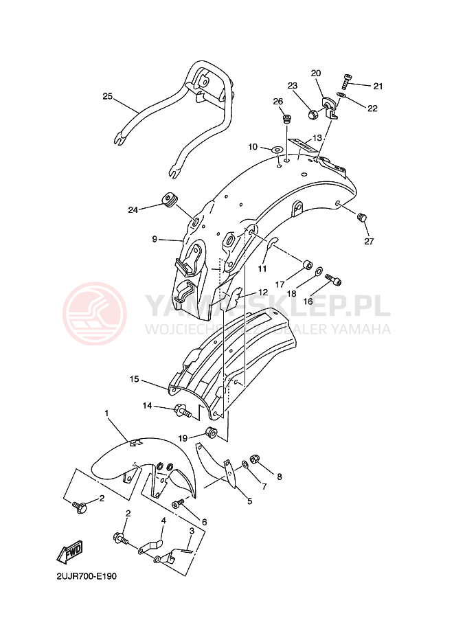 Schemat "błotnik" do Yamaha VIRAGO
