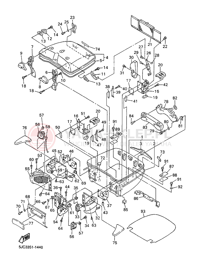 Schemat "WALIZKA PODRÓŻNA" do Yamaha XVZ13TF ROYALSTAR VENTURE