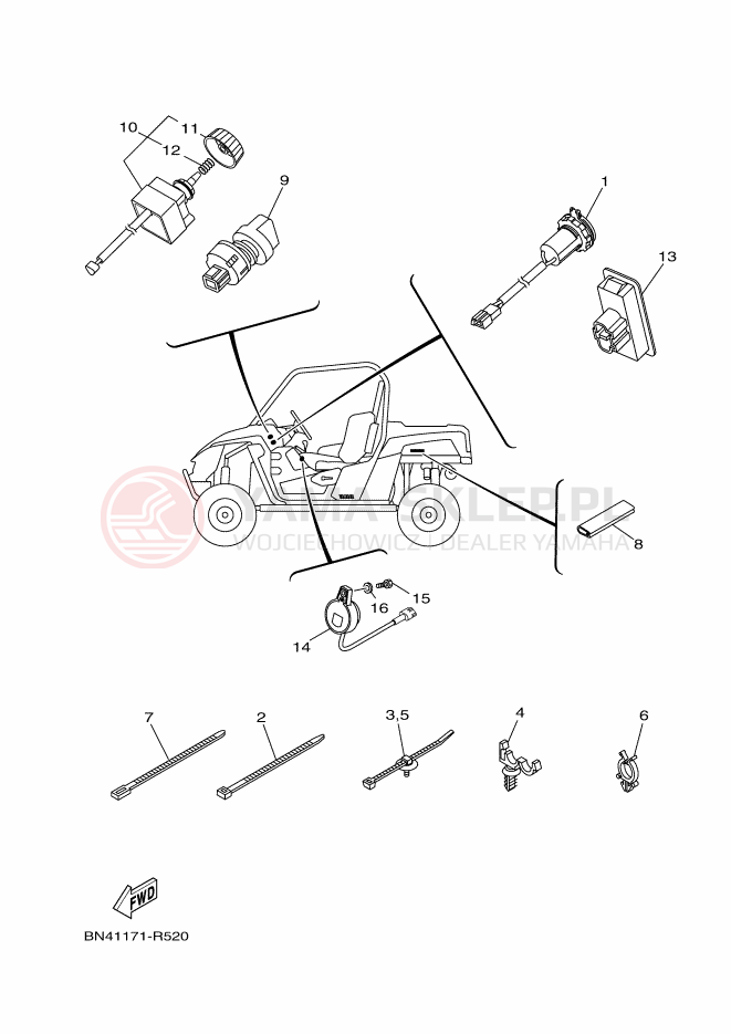 Schemat "układ elektryczny" do Yamaha YXE700E
