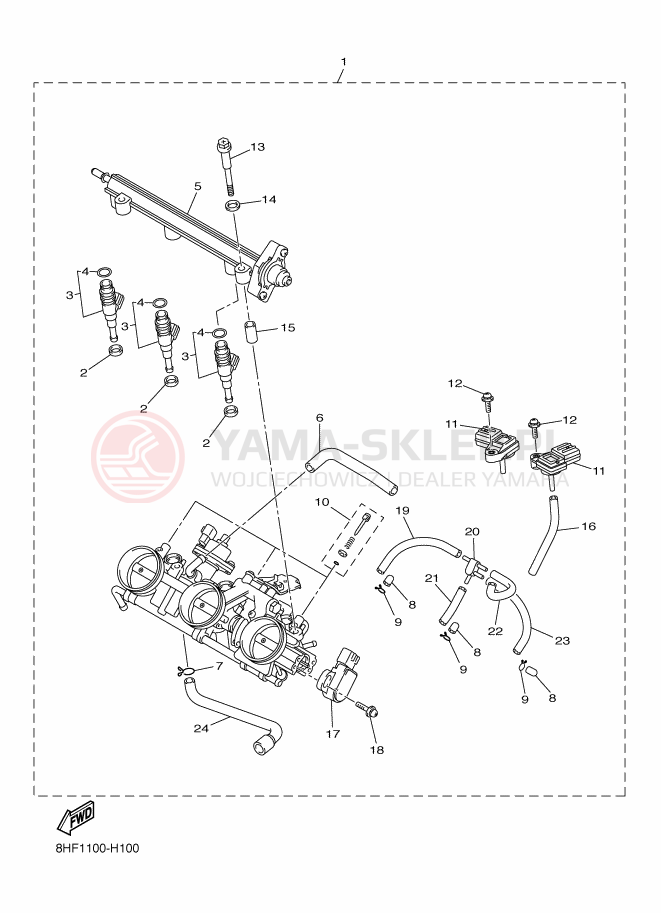 Schemat "Wtrysk paliwa" do Yamaha VK PROFESSIONAL II EPS