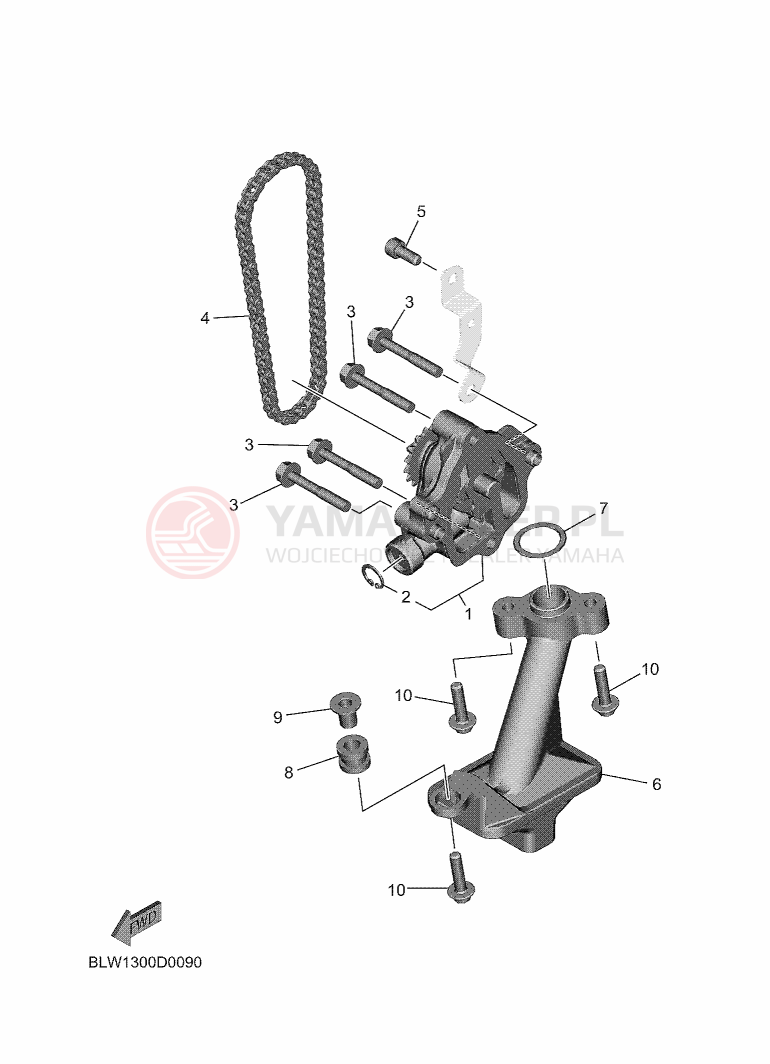 Schemat "Pompa olejowa" do Yamaha TENERE 700