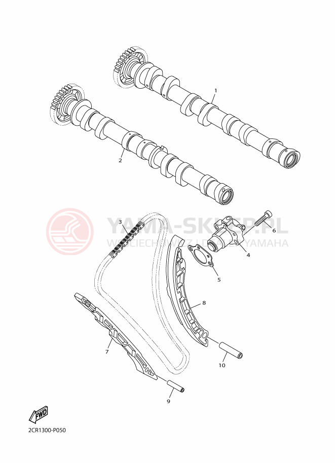 Schemat "Wałek rozrządu" do Yamaha YZF-R1