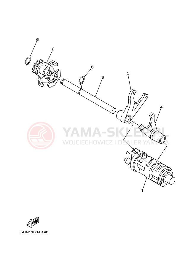 Schemat "Wodziki, automat" do Yamaha TTR90