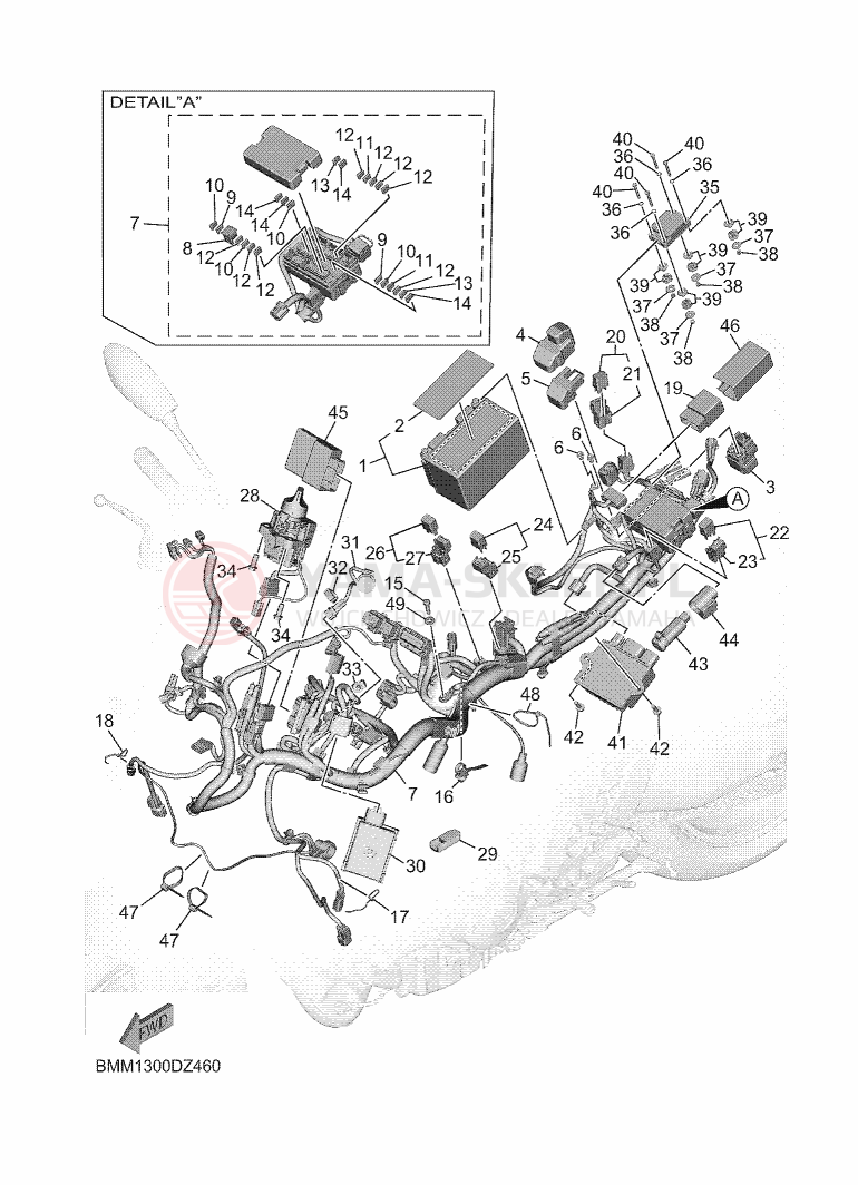 Schemat "układ elektryczny" do Yamaha MT-09 SP 35KW