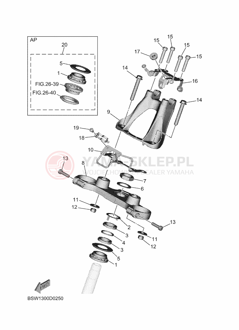 Schemat "Półki zawieszenia" do Yamaha TMAX TECH MAX