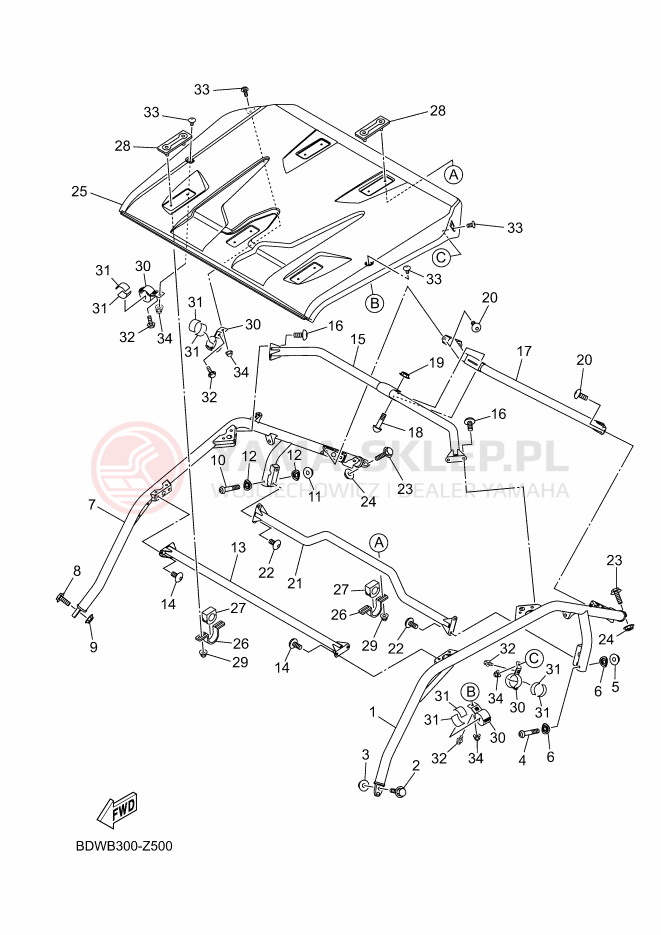 Schemat "GUARD" do Yamaha YXZ1000R