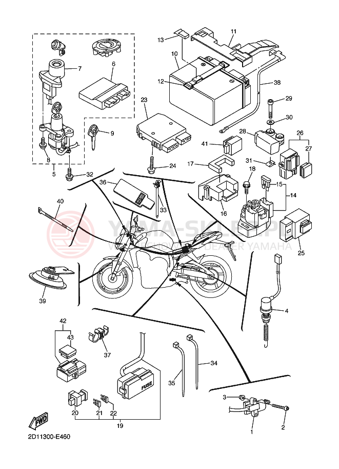 Schemat "układ elektryczny" do Yamaha FZ1-N FAZER