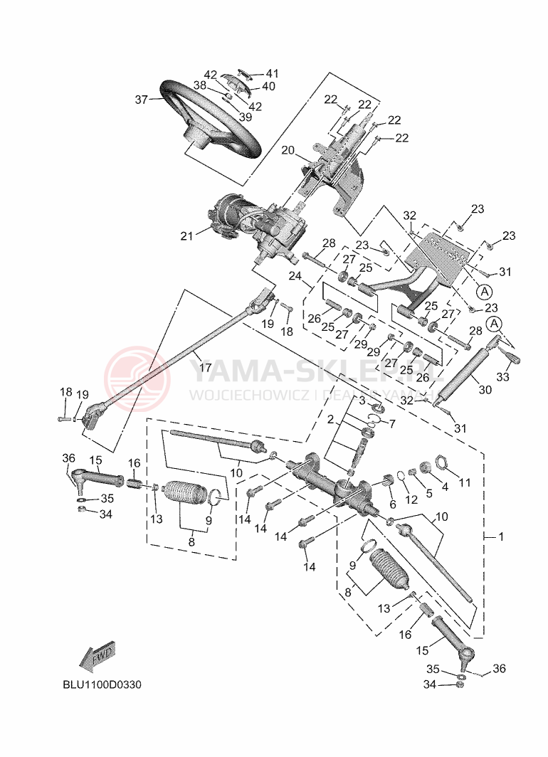 Schemat "Półki zawieszenia" do Yamaha WOLVERINE RMAX2 1000 SE