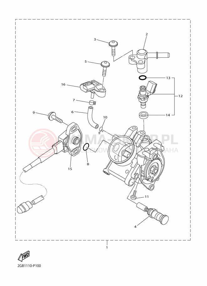 Schemat "WSTĘP 2" do Yamaha WR250F